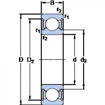 Rodamiento D/W R6-2RZ SKF