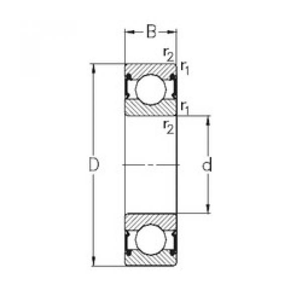 Rodamiento 6203-RS2 NKE #1 image