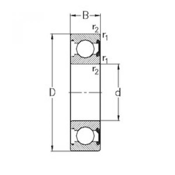 Rodamiento 6014-2RSR NKE #1 image