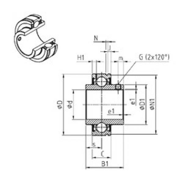 Rodamiento CUC208-24 SNR #1 image