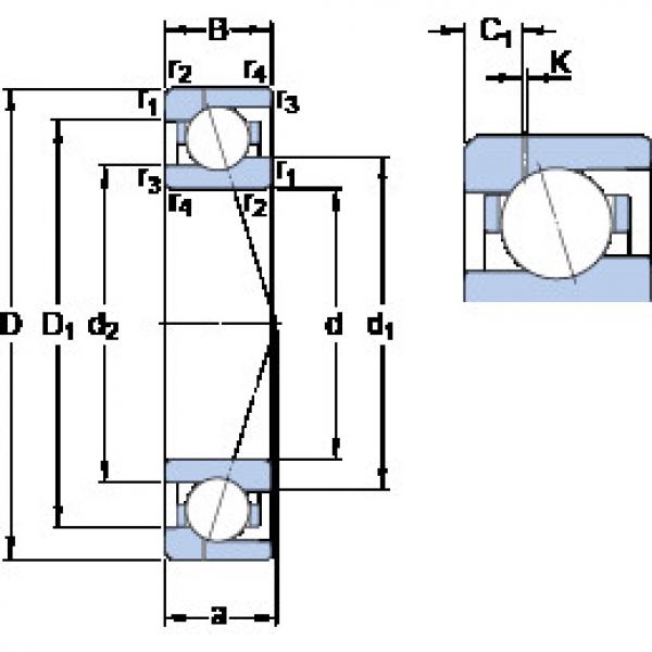 Rodamiento 71908 ACE/P4AH1 SKF #1 image